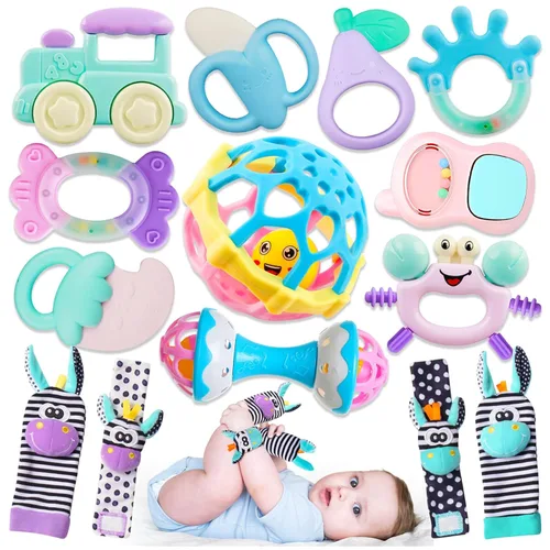 Juguetes para bebés de 0 a 6 meses – Sonajeros para bebés, juguetes de dentición de 3 a 6 meses, juguetes para bebés de 6 a 12 meses, juguete