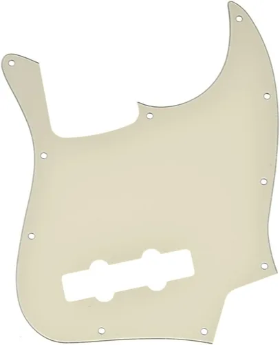 Miniatura 10 de KAISH 4 String J Bass Style Pickguard Bass Pick Guard Scratch Plate para USA/México Jazz J Bass Negro/Blanco Grid