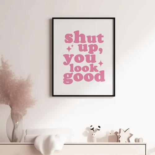 Miniatura 5 de Regalo del día de San Valentín para ella o mejor amiga, impresión artística de pared rosa, póster femenino de amor propio, decoración de dormitorio
