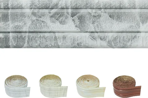 Miniatura 8 de Moldura de espuma autoadhesiva de 90 x 3.1 pulgadas, borde de papel tapiz de corona flexible, líneas de bordes de pared 3D, base de pared de espuma