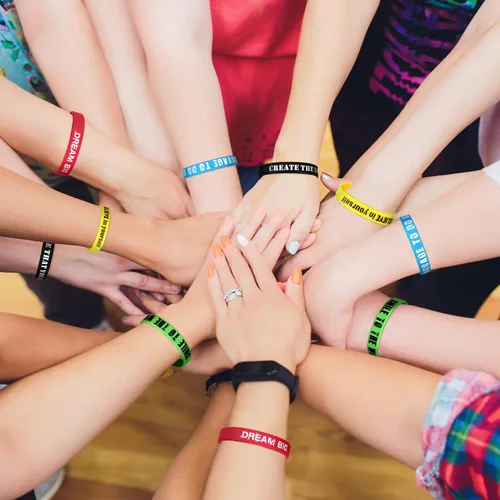 Miniatura 5 de BBTO 48 pulseras de goma con cita motivacional a granel, regalos inspiradores para estudiantes, profesores, pulseras elásticas para adultos