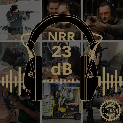 Miniatura 6 de PROHEAR Protección auditiva electrónica para tiro con amplificación de sonido 4X, orejeras de protección auditiva para campo de tiro, auriculares