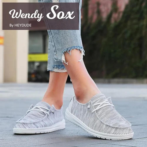 Miniatura 2 de Hey Dude Womens Wendy SoxLeo Multiple Colors Womens Shoes Womens Lace Up Loafers Comfortable Light