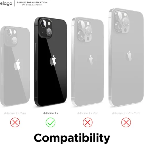 Miniatura 2 de elago Armor - Funda compatible con iPhone 13 de 6.1 pulgadas, funda protectora resistente, textura de fibra de carbono, diseño resistente a prueba