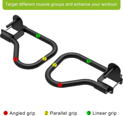Miniatura 4 de SELEWARE Power Cage Accessories, Dip Handles, Pull‑Up Stations, and Multi‑Grip Training Attachments Accesorio de barra de inmersión para orificio