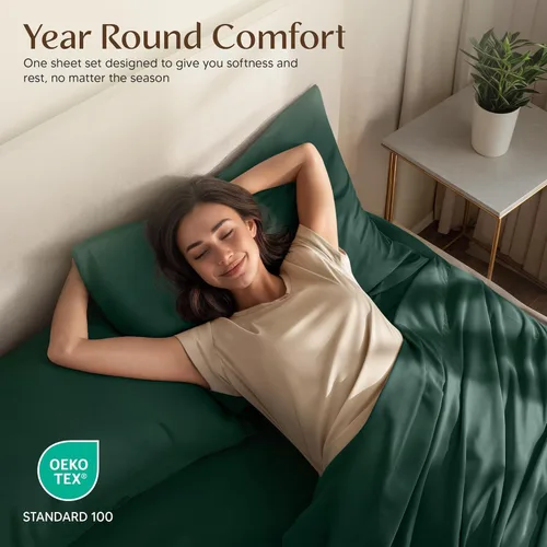 Miniatura 379 de Utopia Bedding Juego de sábanas Queen – Sábanas de 4 piezas para cama tamaño Queen, microfibra suave y transpirable, incluye 1 sábana bajera, 1 Gris