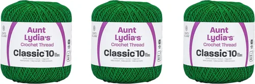 Miniatura 15 de Aunt Lydia Classic Crochet - Paquete de 3 unidades de 350y/1,049.9 ft - Blanco Antiguo