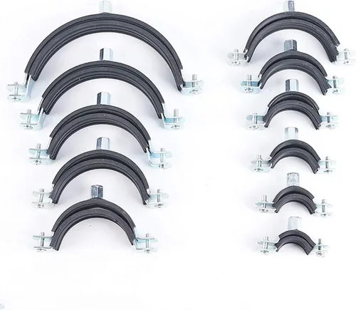 Miniatura 6 de 10 piezas de soporte de tubo de anillo dividido, resistente, ajustable, abrazadera de montaje en pared, soporte de tubería de montaje en techo