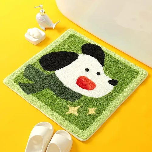 Miniatura 7 de Molesun Lindo tapete de baño de oso, tapete de baño antideslizante y suave, divertido tapete de microfibra de felpa absorbente de agua