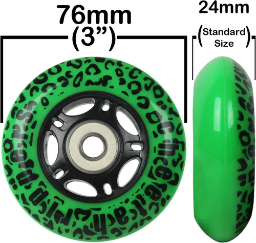 Miniatura 2 de GREEN CHEETAH Ruedas para RIPSTICK ripstik wave board ABEC 9 76MM 89A OUTDOOR Modelo: CUBIERTA