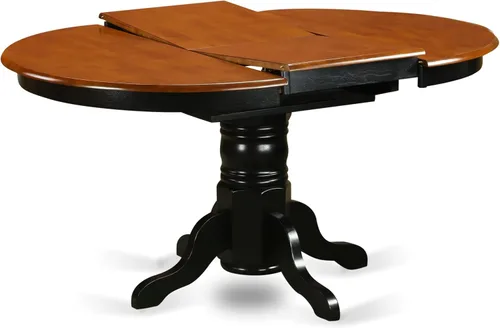 Miniatura 5 de East West Furniture AVAT5-BLK-C - Juego de mesa de comedor de 5 piezas para 4 personas, incluye una mesa de cocina ovalada con hojas de mariposa y 4