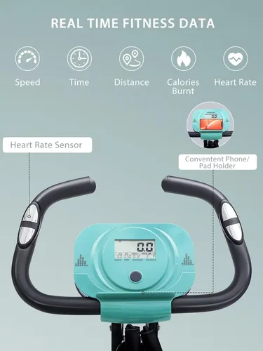 Miniatura 4 de Merax Bicicleta de entrenamiento para el hogar: bicicleta estática reclinada 4 en 1 y posiciones verticales de bicicleta de ciclismo