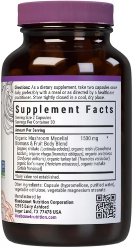 Miniatura 2 de BlueBonnet Nutrition Myco-7 Mushroom Defense - 7 hongos orgánicos de ciclo completo, para el sistema inmunológico y el bienestar, sin soja, sin