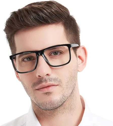 MARE AZZURO Gafas de Lectura Cuadradas Grandes +1.0 para Hombre Lectores Grandes Cara Grande 1.0 1.25 1.5 1.75 2.0 2.25 2.5 2.75 3.0 3.5 4.0 5.0 6.0