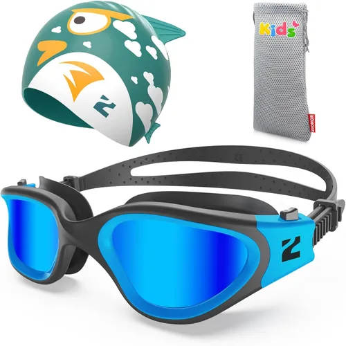 Miniatura 18 de ZIONOR Gafas de natación para niños con gorro de natación, G1 MINI SE antivaho con gorro de natación para niños A2