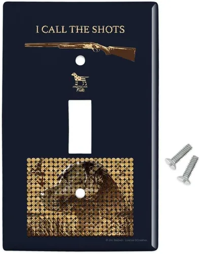 Miniatura 2 de GRAPHICS & MORE I Call The Shots Shotgun Lab Labrador Retriever Dog Hunting Hunter Decoración de pared de plástico para interruptor de luz