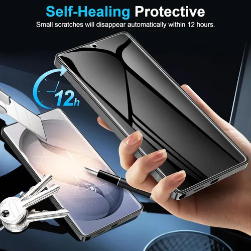 Miniatura 4 de LYWHL Paquete de 2 protectores de pantalla de privacidad para Samsung Galaxy S26 Ultra [como el desbloqueo original de huellas dactilares], película