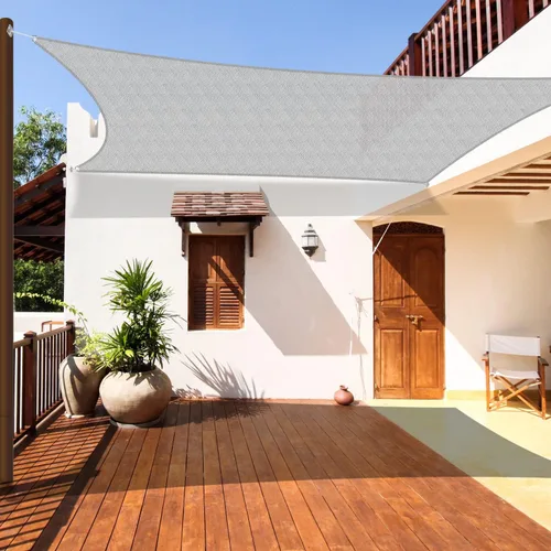 Coarbor Toldo rectangular de 16 x 16 pies para exteriores, resistente, para patio trasero, terraza, jardín, al aire libre, gris claro