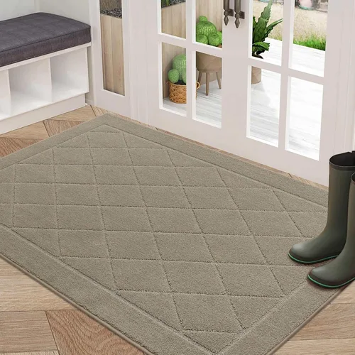 Miniatura 32 de BEQHAUSE Tapete para puerta de 20 x 32 pulgadas, tapete antideslizante para puerta, lavable, tapete para puerta de perro, resistente a las manchas