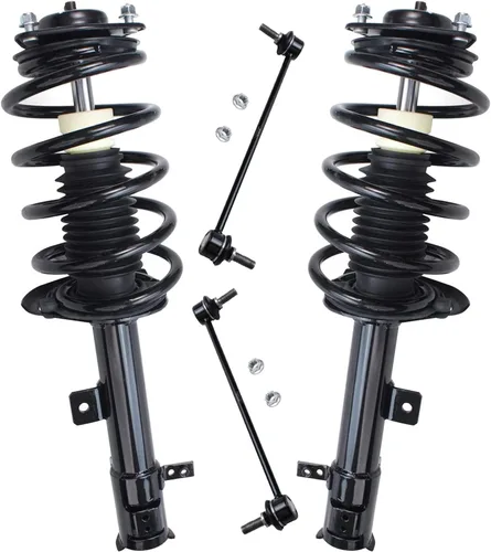 Miniatura 28 de Detroit Axle - Puntales delanteros con resorte helicoidal + enlaces de extremo de barras estabilizadoras de repuesto para Ford Flex Lincoln MKT