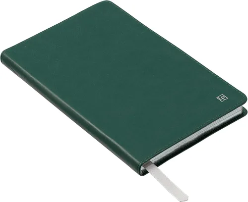 Miniatura 2 de Cuaderno de escritura clásico de cuero, tapa blanda, rayado estrecho, tabla de contenido y páginas numeradas Verde (Racing Green)
