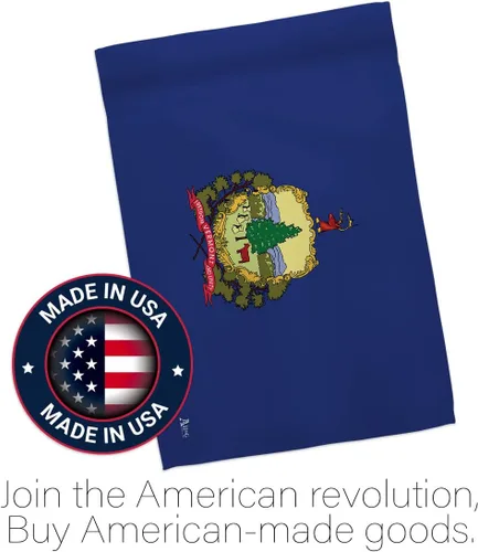 Miniatura 5 de Americana Home & Garden HS140546-BO-02 Vermont Americana States Juego de banderas verticales decorativas para la casa, 28.0 x 40.0 in con mástil