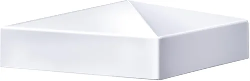 Taiyin 1 pieza pirámide de vinilo blanco PVC tapas superiores, valla y cubierta para postes de valla de vinilo (4 x 4 pulgadas)