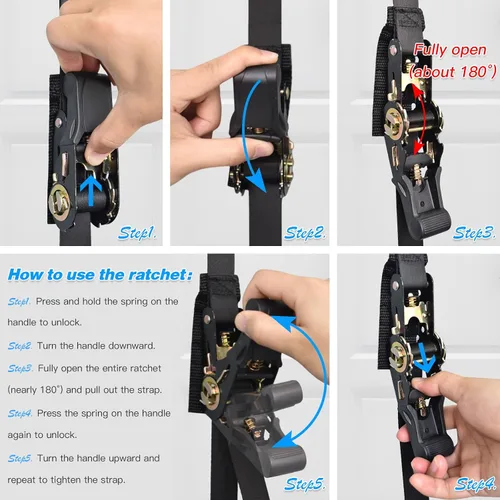 Miniatura 5 de Brebebe Anclaje de puerta mejorado para ejercicios de bandas de resistencia, anclaje de múltiples puntos con 7 bucles + 7 anillos D