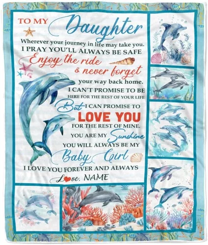 Miniatura 14 de Manta personalizada con texto en inglés «To My Amazing Daughter from Mom Dad Lion Never Forget I Love You Daughter», manta de forro polar