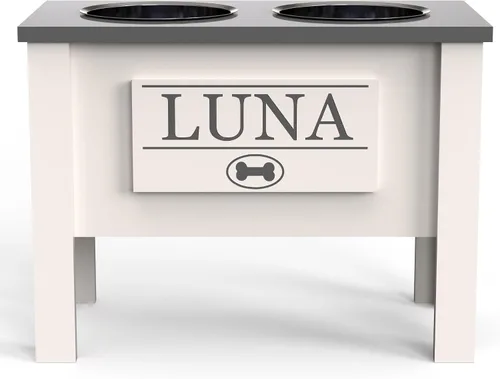 Miniatura 27 de GrooveThis Woodshop Soporte Personalizado de Cuenco Elevado para Perros de Tamaño Grande, Mediano, Pequeño y Extra Pequeño - Cuencos de Acero Negro