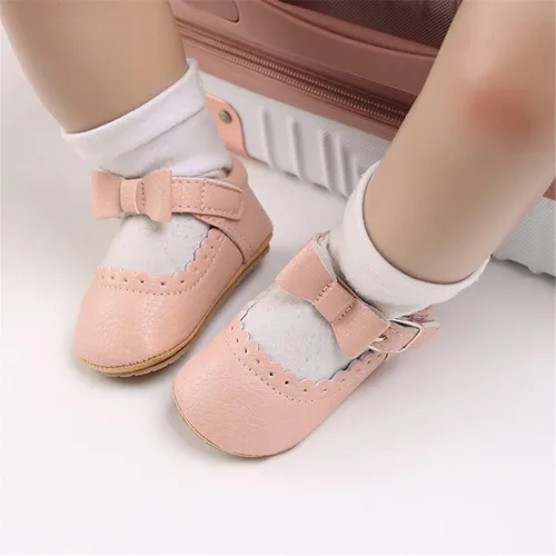 Miniatura 2 de COSANKIM Zapatos planos Mary Jane para bebés y niñas, suela de goma antideslizante, zapatos de vestir de princesa para boda