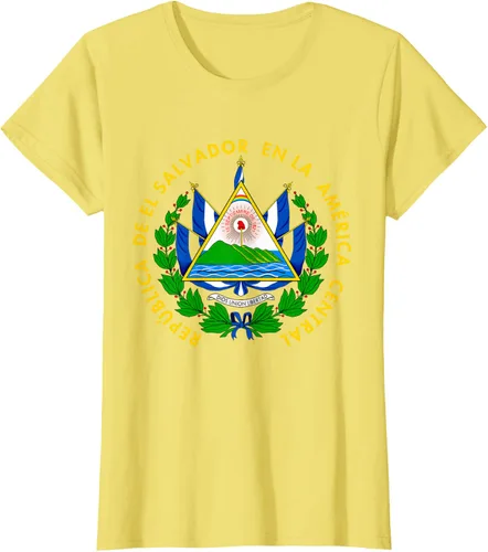 Miniatura 41 de Camiseta con diseño de emblema de la bandera de El Salvador