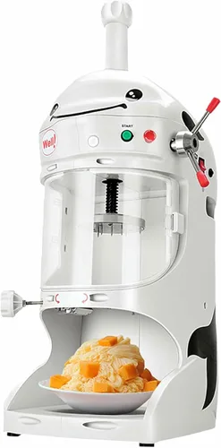 Máquina de afeitar de hielo 198.4 lbs/H, máquina comercial de granizado de hielo de 350W, máquina de afeitar de hielo Máquina eléctrica de cono de