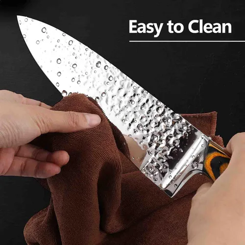 Miniatura 6 de Juego de cuchillos de cocina con bloque, juego de 15 piezas de bloque de cuchillos de acero inoxidable de alto carbono con afilador, cuchillos