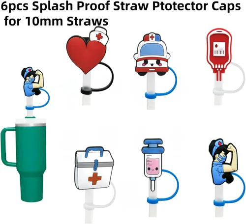 Miniatura 6 de Cubiertas de pajitas para Stanley Cup, tapón reutilizable para beber, protector a prueba de salpicaduras, tapa protectora para accesorios de Stanley