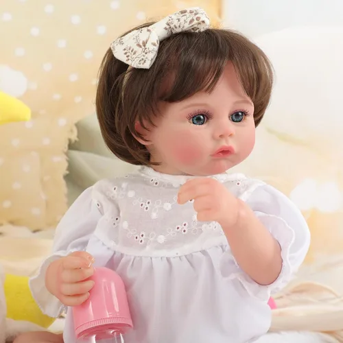 Miniatura 5 de Lifelike Reborn Baby Dolls, 18 Inch Realistic Baby Doll Silicone Full Body Real Life Girls Dolls with Anatomically Correct Muñecas Reales para Miñas