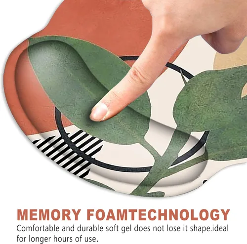 Miniatura 2 de ToLuLu Alfombrilla de mouse con reposamuñecas, ergonómicas con base de poliuretano antideslizante, reposamuñecas para computadora portátil