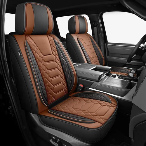 Miniatura 8 de FREESOO Juego completo de fundas de asiento Tundra 2014-2021, aptas para Toyota Tundra Crewmax Cab, fundas de asiento de camión personalizadas