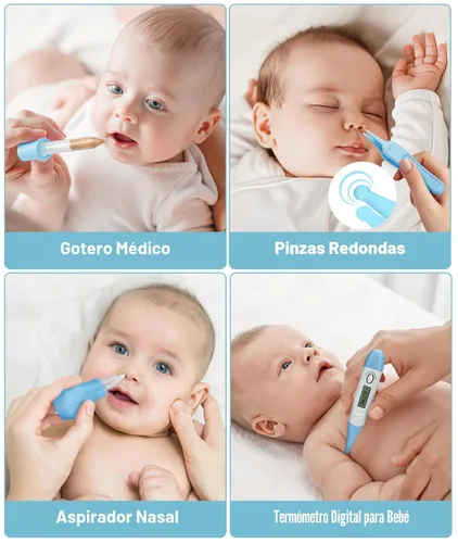Miniatura 6 de Kit de cuidado de la salud y aseo para bebés, kit de recortador de uñas eléctrico de seguridad, kit de cuidado para recién nacidos con peine
