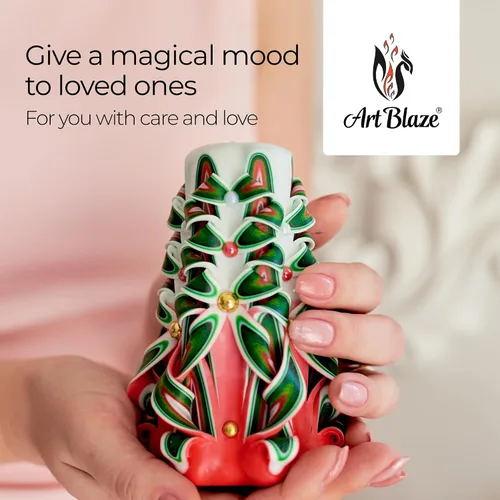 Miniatura 9 de Velas Talladas - Vela Decorativa Grande Hecha a Mano – Vela Espiral Linda de Quemado Largo para Mujeres – Vela de Mesa para Decoración del Hogar