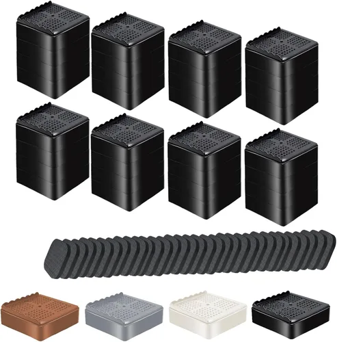 Miniatura 10 de Elevadores de Muebles Resistentes Elevadores de Cama Ajustables Bloques de Elevación 4, 3, 2 pulgadas para Sofá, Sillón, Mesa, Escritorio, Patas