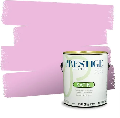 Miniatura 171 de Prestige Paints Pintura exterior e imprimación en uno, 1 galón, plano, coincidencia comparable de Valspar* Amber Rose*