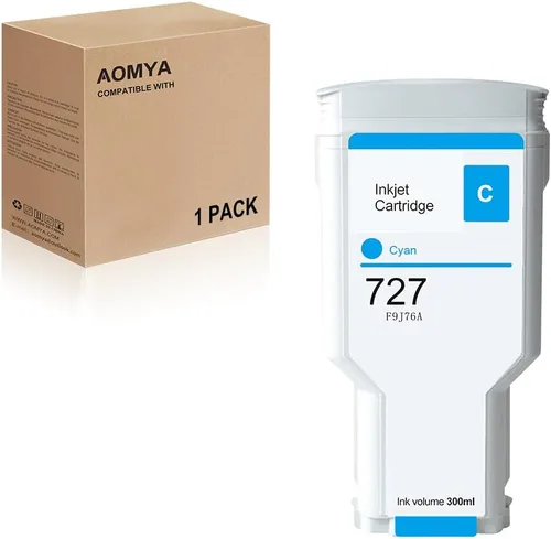 Miniatura 6 de Aomya 6 cartuchos de tinta compatibles 727 de 10.1 fl oz C1Q12A F9J79A F9J76A F9J77A F9J78A F9J80A para impresoras DesignJet T920 T930 T1500 T1530