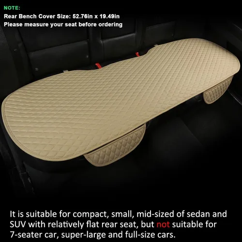 Miniatura 6 de West Llama Fundas Protectoras Inferiores de Cuero PU para Asientos de Automóvil Incluyen 1 Par de Almohadillas Protectoras de Asiento Delantero
