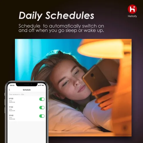 Miniatura 3 de helloify BR30 - Bombillas LED WiFi inteligentes, cambio multicolor RGBCW, blanco cálido a frío, regulable, compatible con Alexa y Google Home