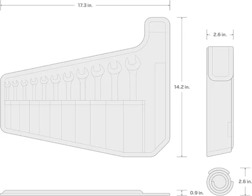 Miniatura 5 de TEKTON Juego de llaves combinadas con funda, 11 piezas (1/4-3/4 pulg.) WCB94101