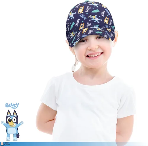 Miniatura 3 de Bluey Gorra de béisbol para niños pequeños Lindo sombrero para niños, gorra de pelota ajustable para niños pequeños, bingo, bandido