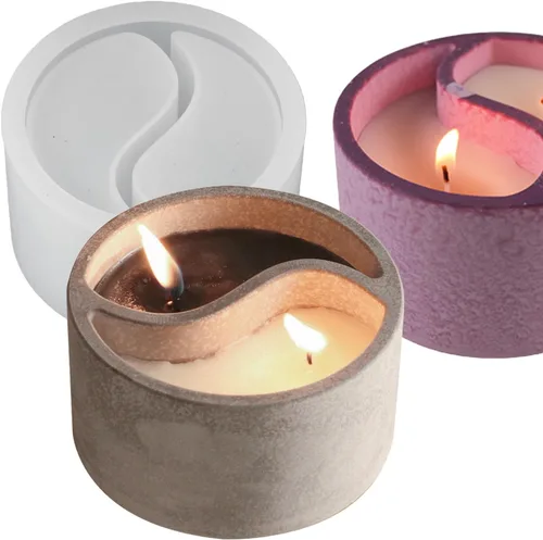 Miniatura 9 de Moldes de silicona curvos para velas, recipientes en forma de huevo, moldes de cemento de resina, moldes de cemento de hormigón, recipientes de vela