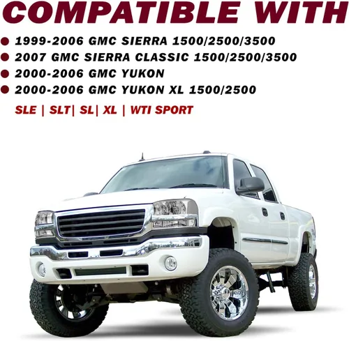 Miniatura 6 de JSBOYAT 4 PCS Compatible con 99-06 GMC Sierra 1500 2500 3500 Conjunto de Faros Delanteros de Reemplazo con Bombillas 00-06 GMC Yukon/Yukon XL