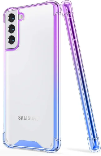 Miniatura 9 de Funda para Galaxy S21 Plus - Funda protectora delgada transparente con degradado para Samsung Galaxy S21 Plus de 6.7 pulgadas 2021 (rosa azul)
